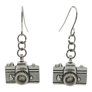 Vintage Camera Earrings Photographer Gift Camera Dangle Earrings Retro Camera
